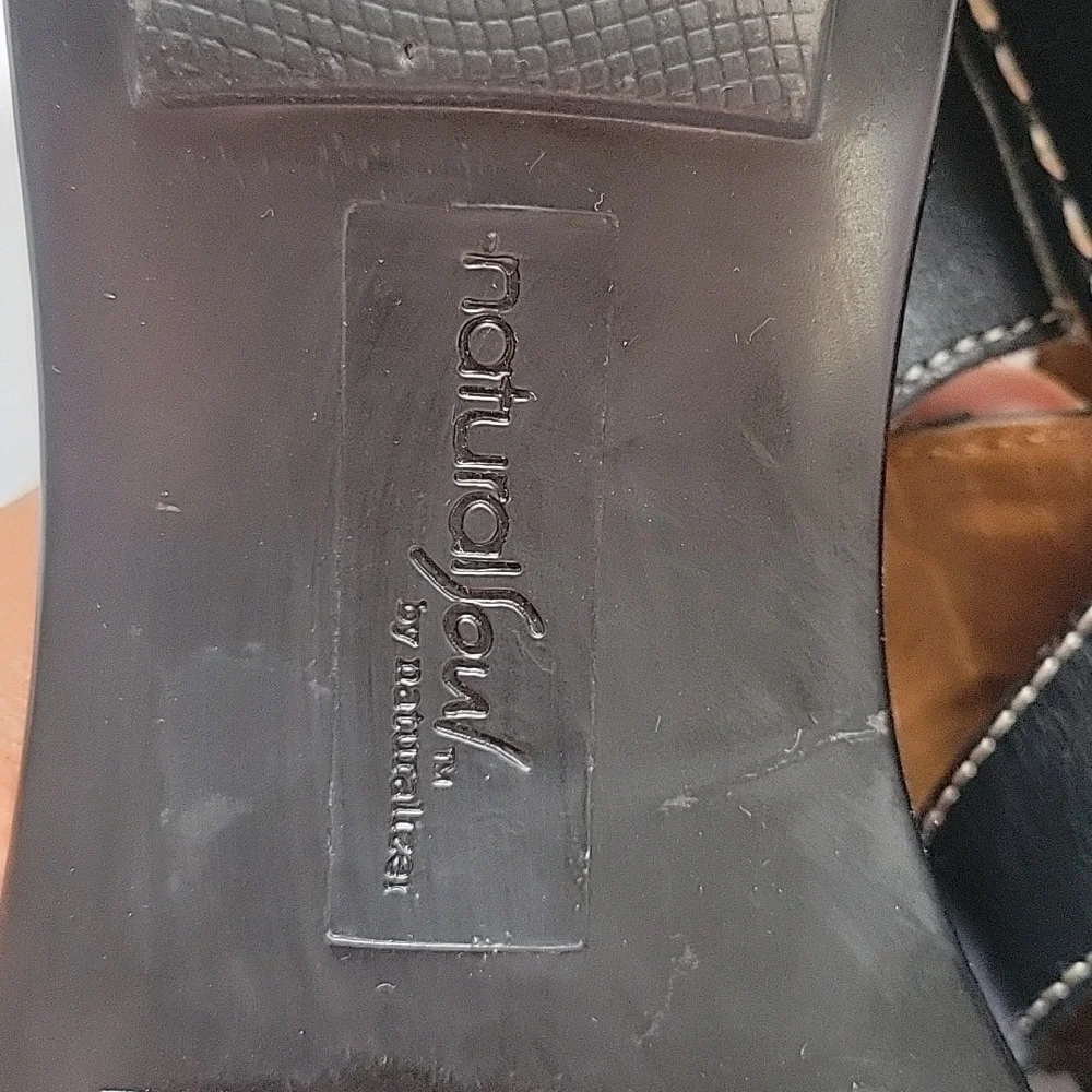 NATURALIZER Natural Soul. Sandal Black Leather. Size 6.5 - Picture 13 of 17